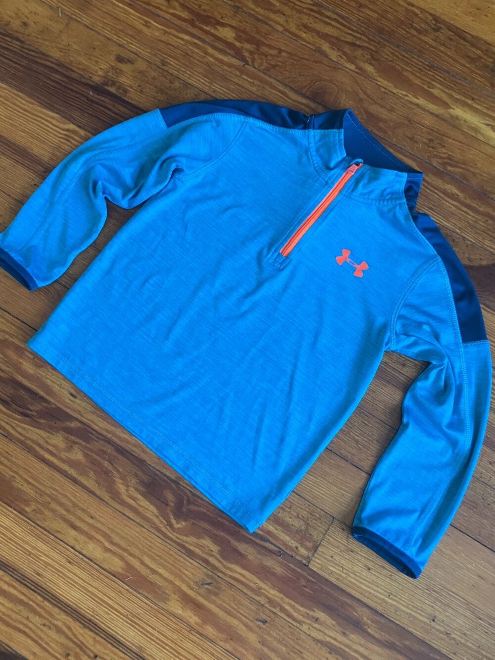 Under Armour Boys Blue 1/4 Zip Pullover Size 5